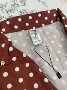 Chic Brown Polka Dot Dress