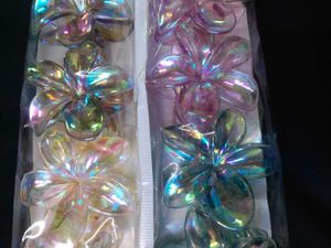 4 Flower Hair Clips Set