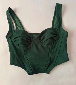 776. Emerald Green Corset Top