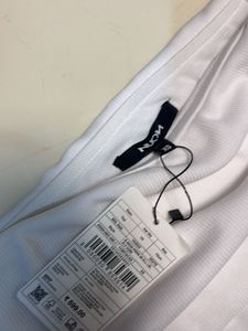 Nuon White Ribbed Off-Shoulder Cotton Top