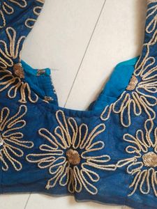 Blue Embroidered Blouse