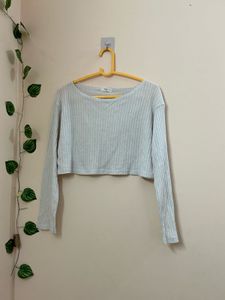 Cropped Long Sleeve Top