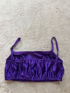 Shiny Purple Crop Top
