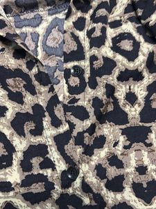 Stylish Leopard Print Button-Up Dress