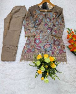 vichitra SILK kurtha set