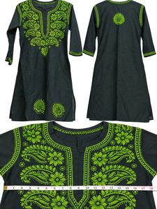 Embroidered Black Kurta