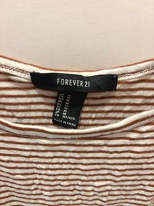 Chic Striped  Lace Trim Top