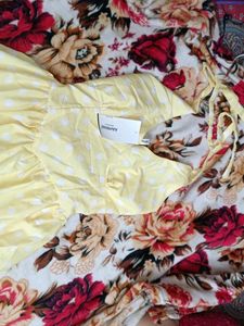 Yellow Polka Dot Halter Dress
