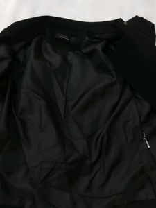 Black Asymmetrical Zip Jacket