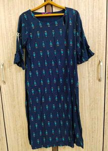 Navy Blue👗 Printed Kurta