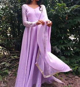 Lavender anarkali with dupatta 🌸🪻