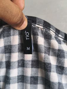 Black &amp; White Gingham Dress cotton frock