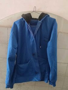 Blue Hooded Jacket