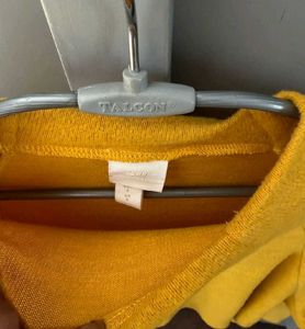 Mustard Yellow Mock Neck Top