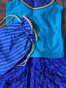 pure ikkat Vibrant Blue Indian Ethnic Kurta Set