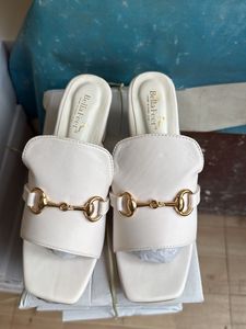 Stylish White Block Heels