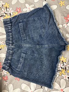 Acid Wash Denim Shorts