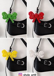 Beaded Bow Keychain/Bag Charm