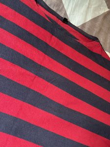 oversized Striped Long Sleeve Top