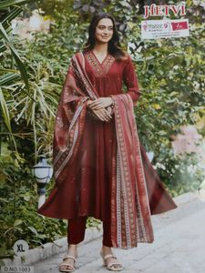 Premium three piece silk kurta