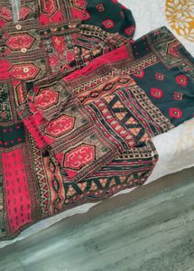 combo footwear nd Printed co-ord set