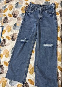 sassafras Stylish Blue Wide Leg Jeans