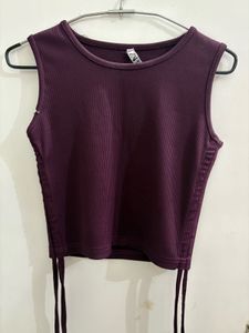 Zara Ribbed Cropped Tank Top