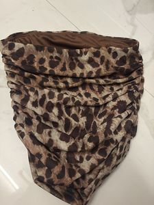 Chic Ruched Leopard Print Dress