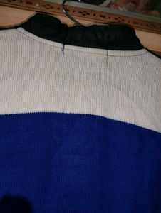 Boys Winter Sweater | Blue &amp; White | Full Sleeves