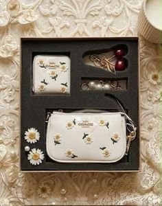 Coach Monogram Clutch &amp; Small Wallet Set