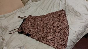leopard printed pink string mini dress