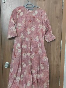 Pink Floral Print Kurta