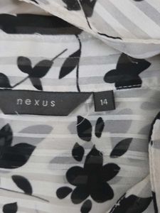 Nexus Chic Black &amp; White Floral Blouse