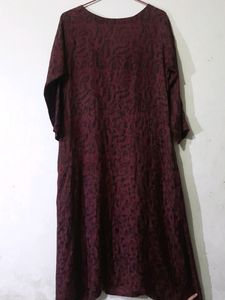 Chanderi Silk 💜Long A Line Kurta