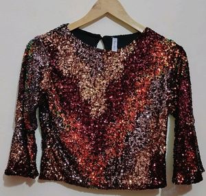 Beautiful Shimmer Party Wear Skirt- Top