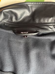WESTSIDE Black Faux Leather Jacket