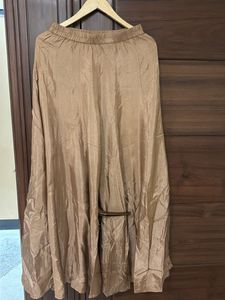 Embroidered Silk suit with plazzo and dupatta