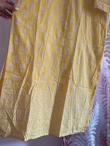 Yellow Printed Kurti buy 1get1
