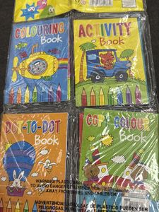 8 Brand New Activity And Colouring Books