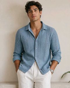 Powerlook Textured Blue Shirt