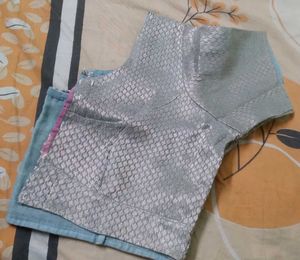 Silver Brocade Blouse