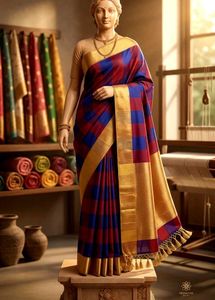 Heritage Handloom Check Saree