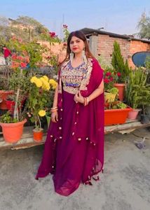 Purple Lehenga Choli Set