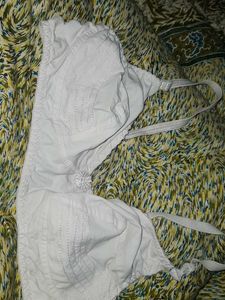 Comfortable White Cotton Bra