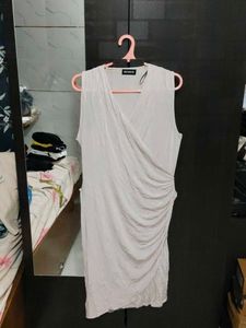 Cream Silky shiny Dress