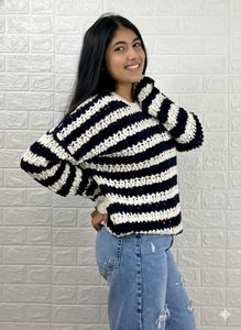 Striped Knit Sweater