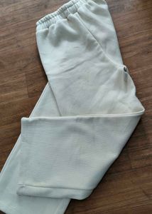 Comfortable Cream Wide Leg Pants