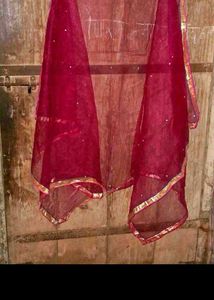 Royal Blue &amp; Red Lehenga Set