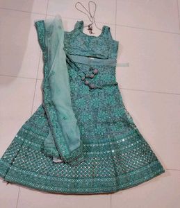 Stunning Teal Embellished Lehenga Choli