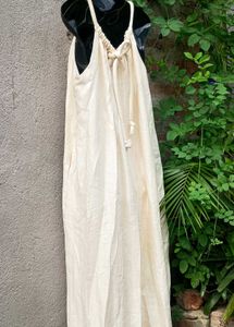 Elegant Cream Maxi Dress